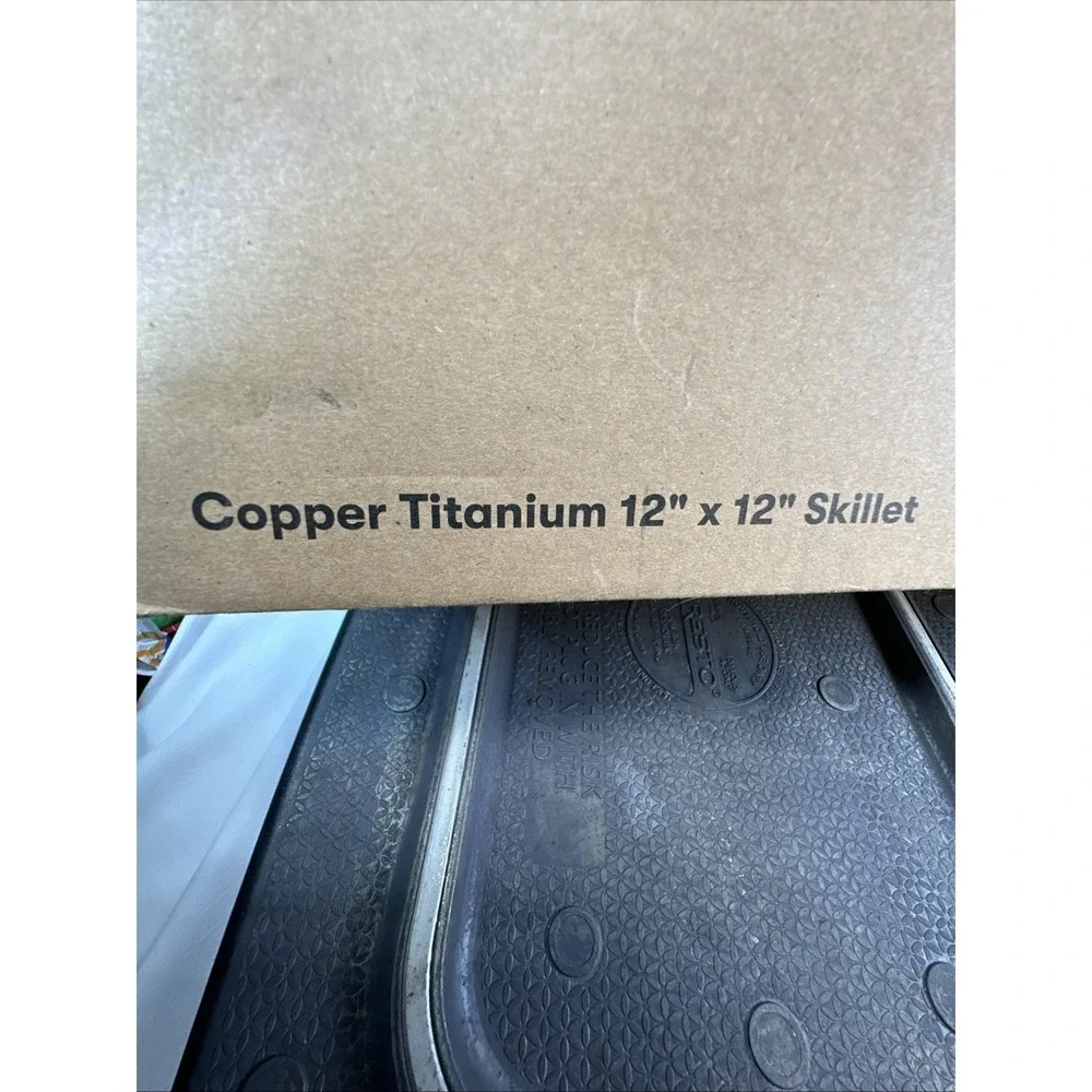Bella Presto Foldaway Electric Skillet Copper Titanium 12 X 12 Orig box EUC